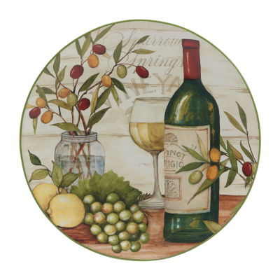 Certified International Meadow Brook Vineyard 10.5" 4-pc. Earthenware Dinner Plate