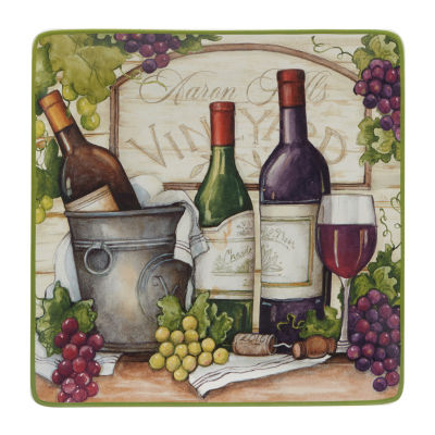 Certified International Meadow Brook Vineyard Square Serving Platter