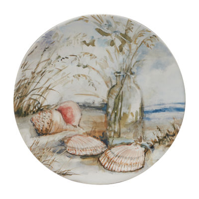 Certified International Coastal Landscape 4-pc. Earthenware Salad Plate