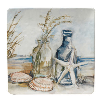 Certified International Coastal Landscape Square Serving Platter