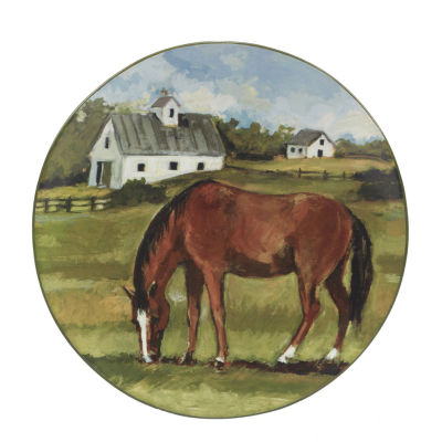 Certified International York Stables 4-pc. Earthenware Dinner Plate