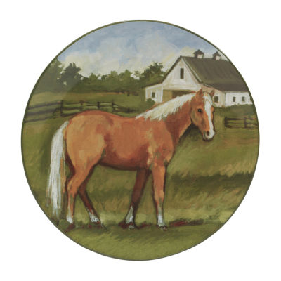 Certified International York Stables 4-pc. Earthenware Dinner Plate