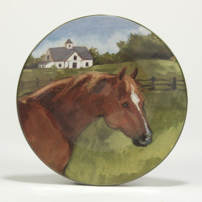 Certified International York Stables 4-pc. Earthenware Salad Plate