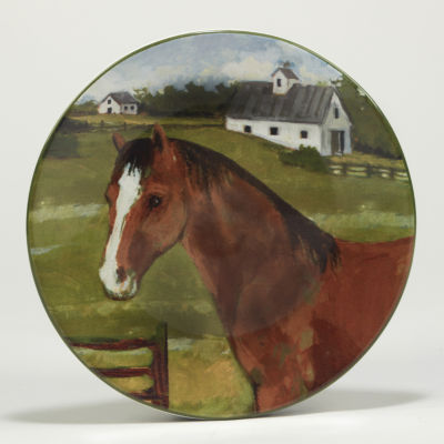 Certified International York Stables 4-pc. Earthenware Salad Plate