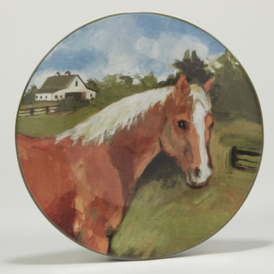 Certified International York Stables 4-pc. Earthenware Salad Plate