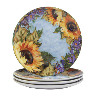 Certified International Sunflower Bouquet 4-pc. Earthenware Dinner Plate