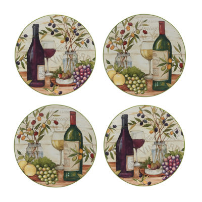 Certified International Meadow Brook Vineyard 10.5" 4-pc. Earthenware Dinner Plate