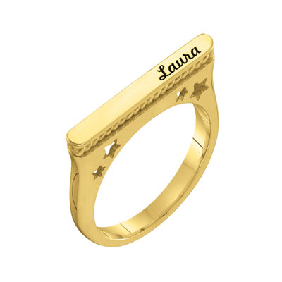 Personalized Star Name Ring