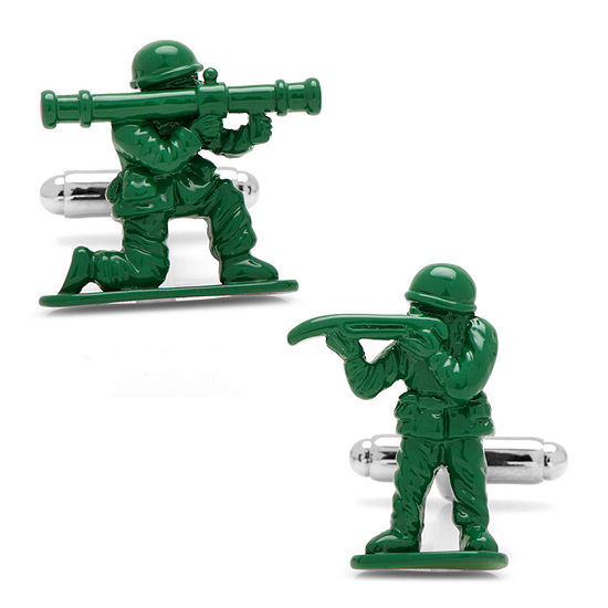Green Army Men Cuff Links