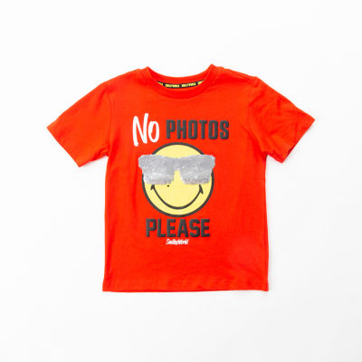 SmileyWorld Little Boys Smiley Tees Crew Neck Short Sleeve Graphic T-Shirt