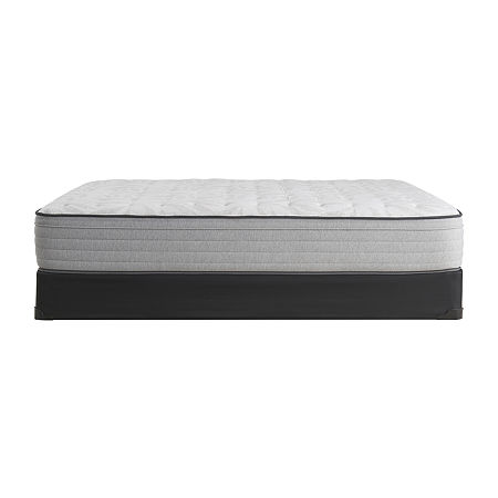 Sealy Forsythia Firm Euro Top - Mattress + Box Spring, Queen, Gray