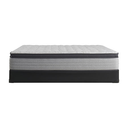 Sealy Forsythia Medium Pillow Top - Mattress + Box Spring, Full, Gray