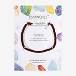 Footnotes Sisters Silver Over Brass 8 Inch Cord Bracelet