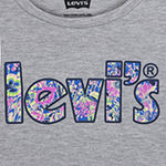 Levi's Big Girls Round Neck Long Sleeve Graphic T-Shirt