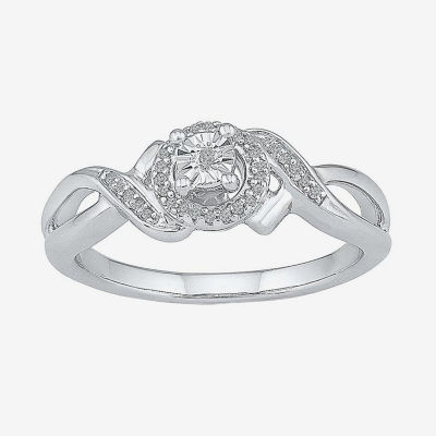 Promise Ring Diamond Accent Sterling Silver