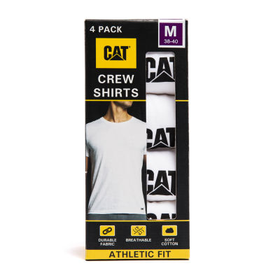 CAT Mens 4 Pack Short Sleeve Crew Neck T-Shirt