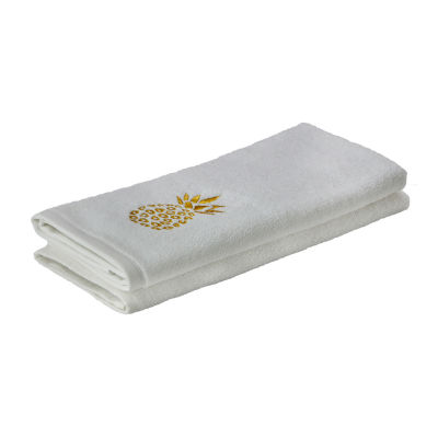 Saturday Knight Gilded Pineapple 2-pc. Hand Towels