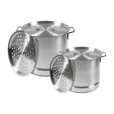 IMUSA 2-pc. Aluminum Steamer Set with Lids