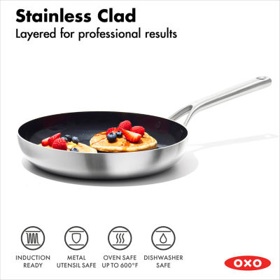 OXO Mira 3-Ply Stainless Steel 12" Frying Pan