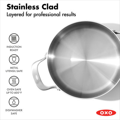 OXO Tri-Ply Stainless Non-Stick Mira Series 2-Piece Fry Pan Set, 8