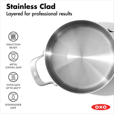 OXO Mira 3-Ply Stainless Steel Non-Stick Frying Pan, 12