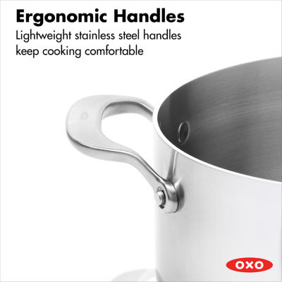 OXO Mira 3-Ply Stainless Steel 5-Qt. Stockpot with Lid