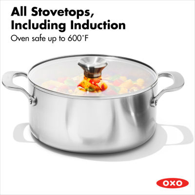 OXO Mira 3-Ply Stainless Steel 5-Qt. Stockpot with Lid