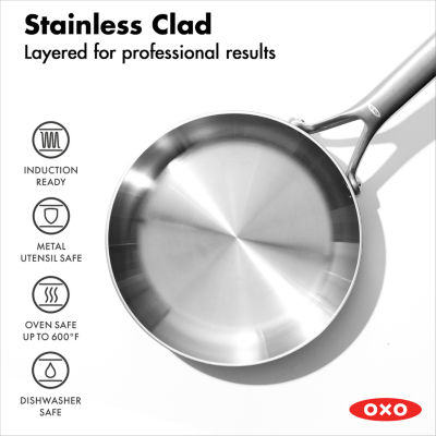 OXO Mira 3-Ply Stainless Steel 8" Frying Pan