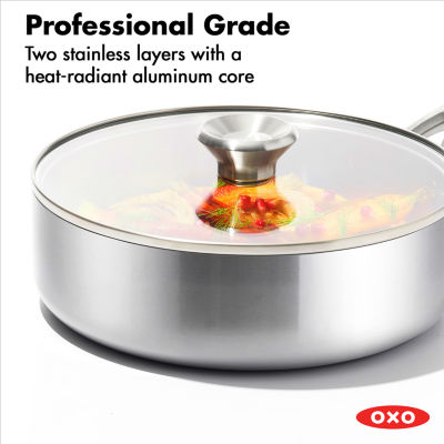 OXO Mira 3-Ply Stainless Steel 3.25-qt. Covered Saute Pan