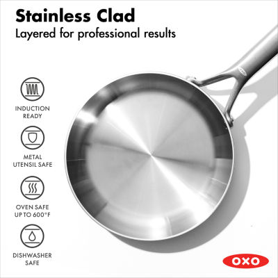 OXO Mira 3-Ply Stainless Steel 2-pc. Frying Pan Set