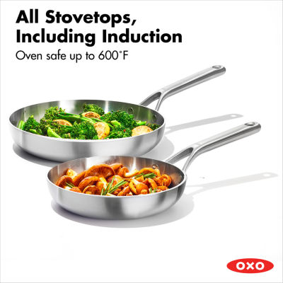 OXO Mira 3-Ply Stainless Steel 2-pc. Frying Pan Set