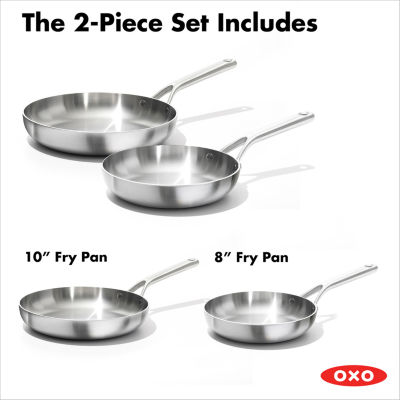 OXO Mira 3-Ply Stainless Steel 2-pc. Frying Pan Set