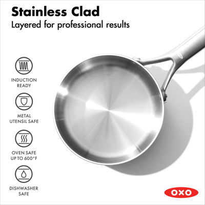 OXO Tri-Ply Stainless Mira Series 4-Piece Saucepan Set
