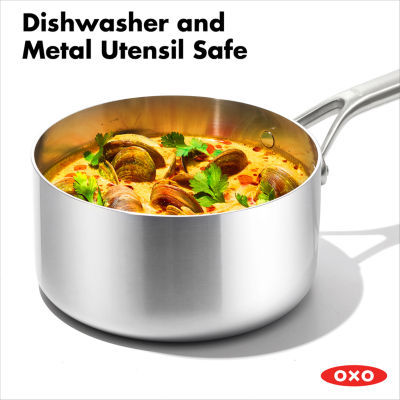 OXO Mira Tri-Ply Stainless Steel 10-Piece Cookware Set | Cozymeal