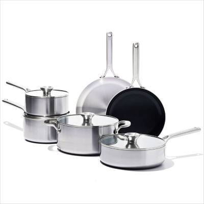 OXO Mira 3-Ply Stainless Steel 10-pc. Pots and Pans Cookware Set