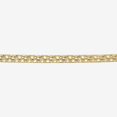 10K Gold 8 1/2 Inch Solid Link Bracelet