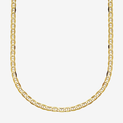 Made in Italy 10K Gold 22 Inch Semisolid Curb Chain Necklace