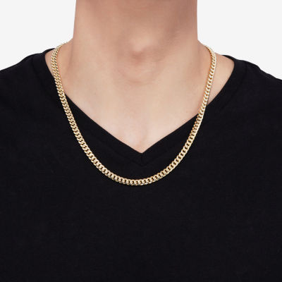 Made in Italy 10K Gold Inch Hollow Curb Chain Necklace