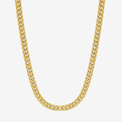 Made in Italy 10K Gold 22 Inch Hollow Curb Chain Necklace