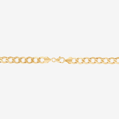 Made in Italy 14K Gold 22 Inch Semisolid Curb Chain Necklace