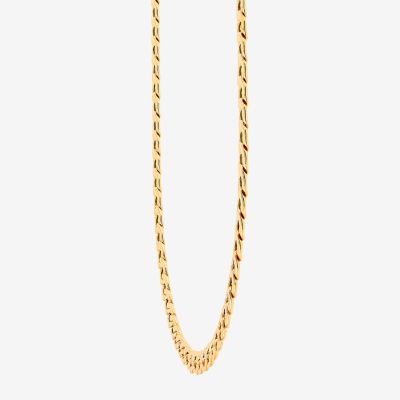 Made in Italy Mens 14K Gold 22 Inch Curb Chain Necklace