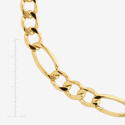 Made in Italy 14K Gold Inch Semisolid Figaro Chain Necklace