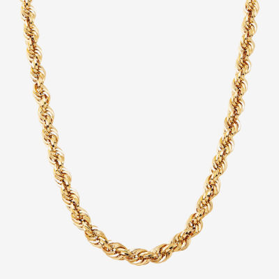 14K Gold Inch Semisolid Rope Chain Necklace