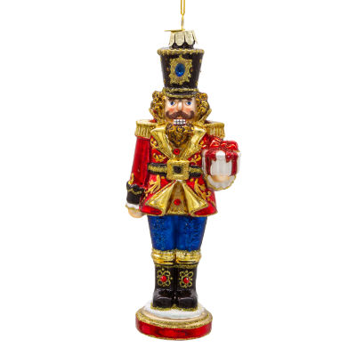 Kurt Adler 7Inch Bellissimo Glass Nutcracker Christmas Ornament, Color