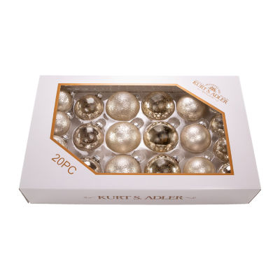 Kurt Adler Platinum Balls 20-pc. Christmas Ornament