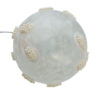 Kurt Adler 80mm Glass White Pearl Ball 6-pc. Christmas Ornament