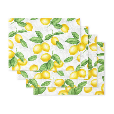 Martha Stewart Lots Of Lemons Dinner 4-pc. Placemats