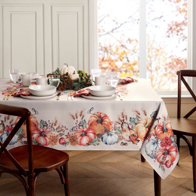 Elrene Home Fashions Botanical Harvest Pumpkin Tablecloth