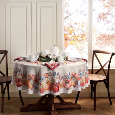 Elrene Home Fashions Botanical Harvest Pumpkin Tablecloths