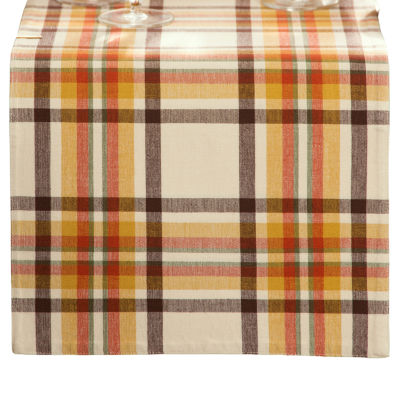 Elrene Home Fashions Harvest Russet Plaid Table Runners